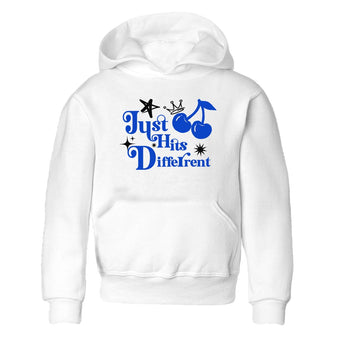 12s Blueberry shirts to match jordans Just Hits Different best t shirts to wear with jordans AJ12 White and Game Royal match shoes to clothes SNRT Sneaker Tees Youth Baby White 2 tee
