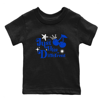 12s Blueberry shirts to match jordans Just Hits Different best t shirts to wear with jordans AJ12 White and Game Royal match shoes to clothes SNRT Sneaker Tees Youth Baby Black 2 tee