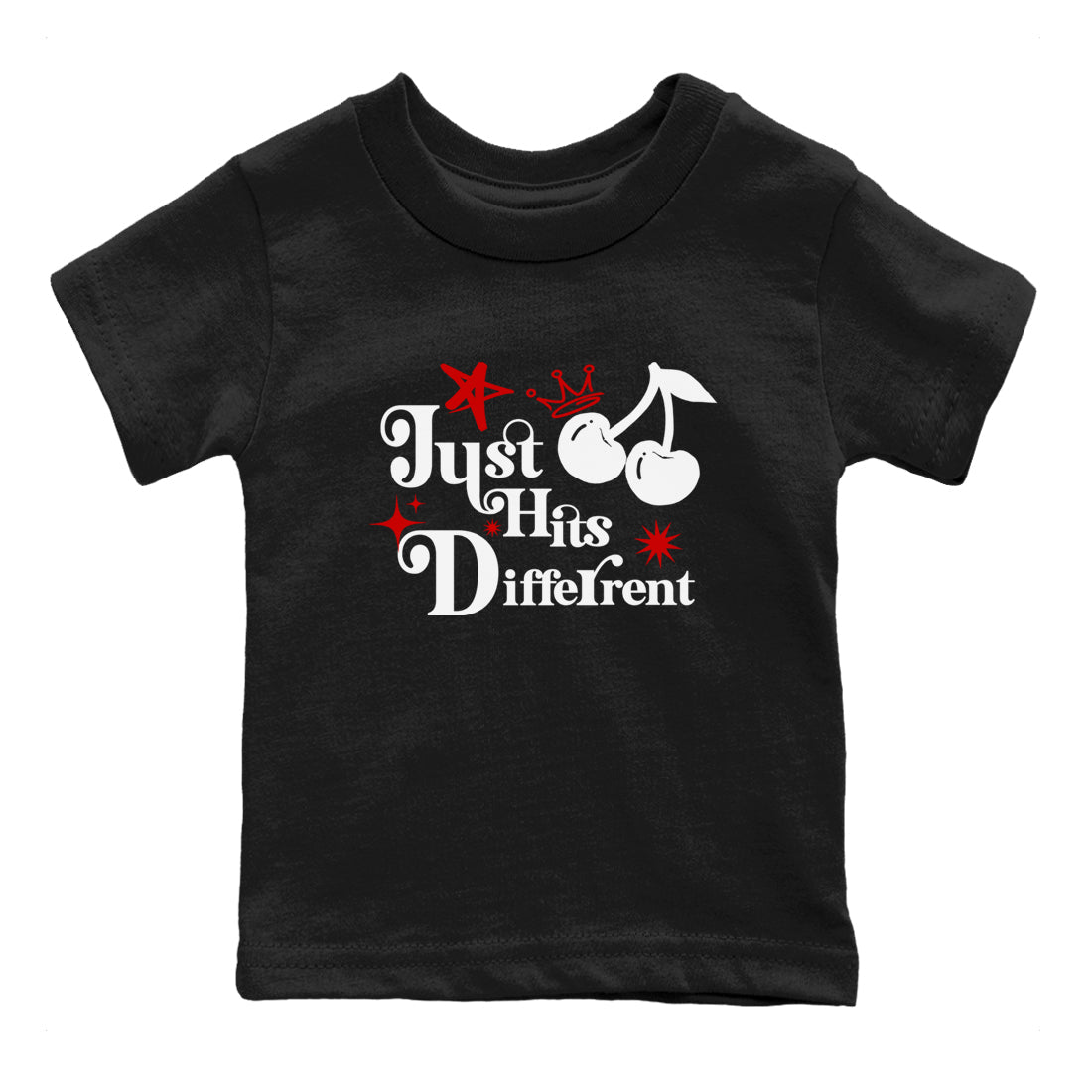 Air Jordan 14 Black Toe t shirts to match sneakers Just Hits Different sneaker match tees 14s Black Toe sneaker match tee SNRT Sneaker Tees Youth Baby Black 2 tee