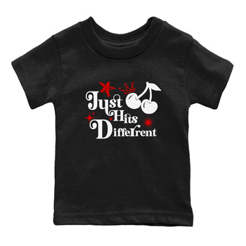 Air Jordan 14 Black Toe t shirts to match sneakers Just Hits Different sneaker match tees 14s Black Toe sneaker match tee SNRT Sneaker Tees Youth Baby Black 2 tee