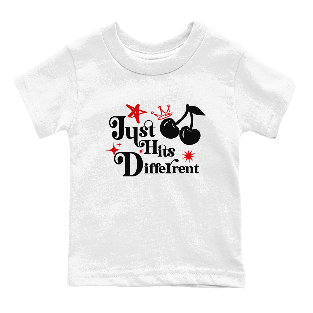 Air Jordan 14 Black Toe t shirts to match sneakers Just Hits Different sneaker match tees 14s Black Toe sneaker match tee SNRT Sneaker Tees Youth Baby White 2 tee