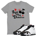 Air Jordan 14 Black Toe t shirts to match sneakers Just Hits Different sneaker match tees 14s Black Toe sneaker match tee SNRT Sneaker Tees unisex cotton Heather Grey 1 shirts