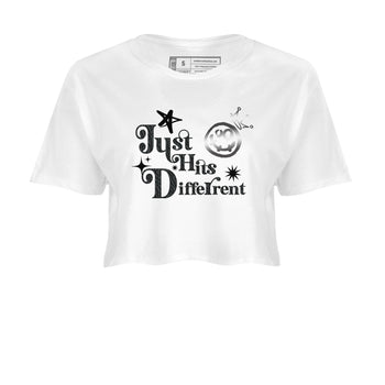 3s Black Cat shirts to match jordans Just Hits Different sneaker match tees Air Jordan 3 Retro Black Cat match shoes to clothes SNRT Sneaker Tees unisex cotton White 2 crop tee