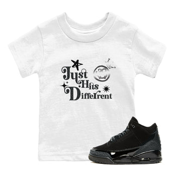 3s Black Cat shirts to match jordans Just Hits Different sneaker match tees Air Jordan 3 Retro Black Cat match shoes to clothes SNRT Sneaker Tees Youth Baby White 1 tee