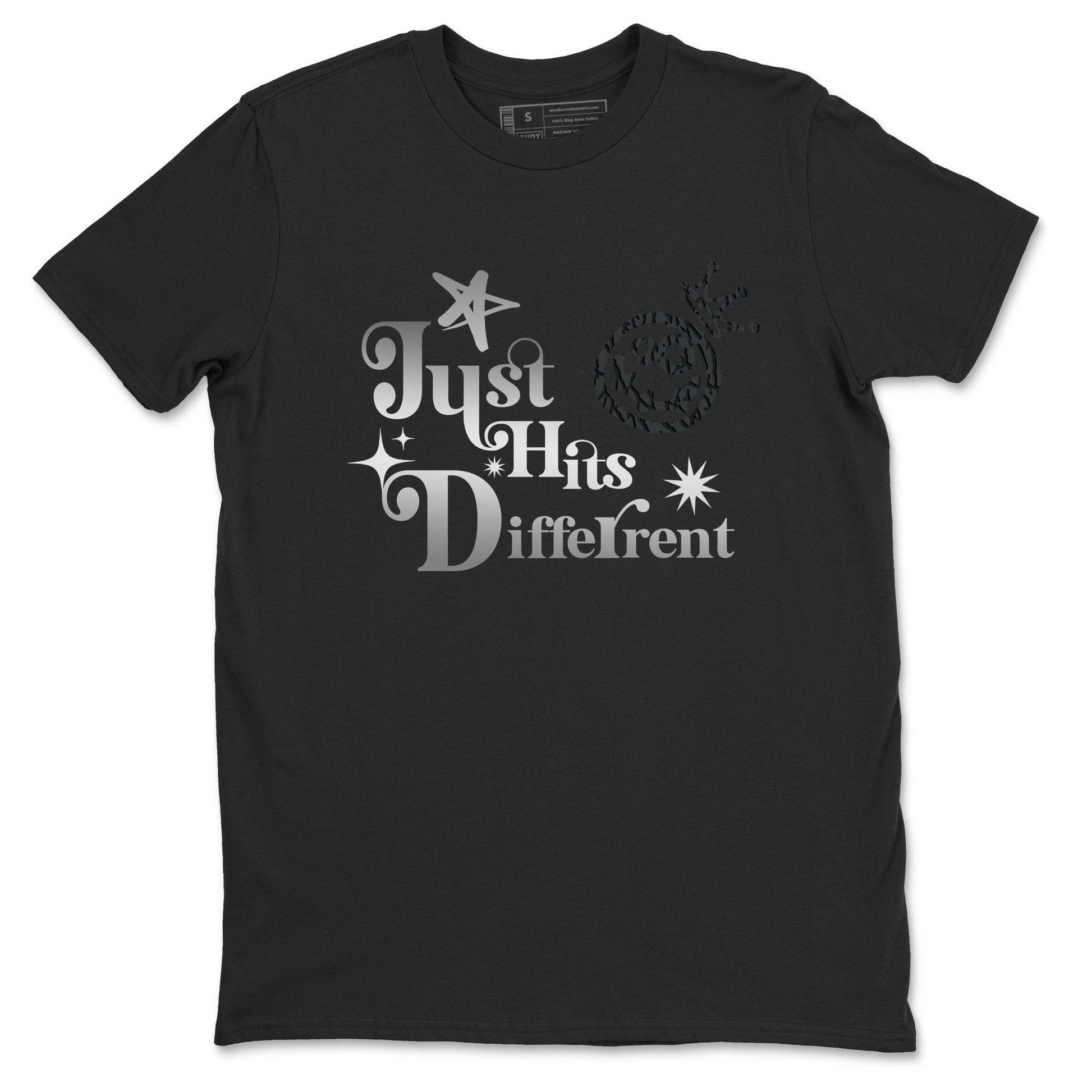 3s Black Cat shirts to match jordans Just Hits Different sneaker match tees Air Jordan 3 Retro Black Cat match shoes to clothes SNRT Sneaker Tees unisex cotton Black 2 shirts