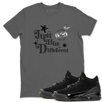3s Black Cat shirts to match jordans Just Hits Different sneaker match tees Air Jordan 3 Retro Black Cat match shoes to clothes SNRT Sneaker Tees unisex cotton Cool Grey 1 shirts
