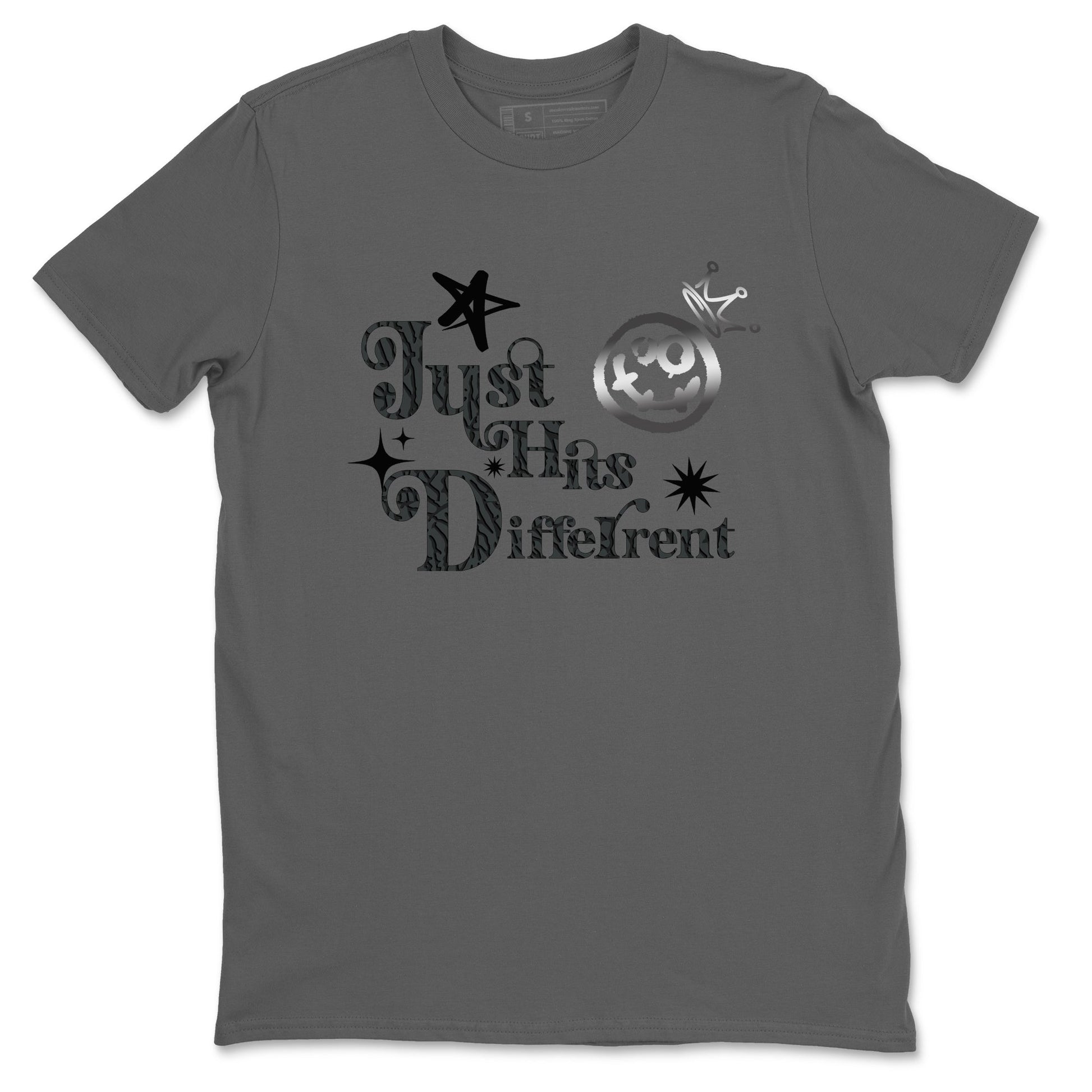 3s Black Cat shirts to match jordans Just Hits Different sneaker match tees Air Jordan 3 Retro Black Cat match shoes to clothes SNRT Sneaker Tees unisex cotton Cool Grey 2 shirts