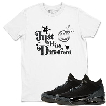 3s Black Cat shirts to match jordans Just Hits Different sneaker match tees Air Jordan 3 Retro Black Cat match shoes to clothes SNRT Sneaker Tees unisex cotton White 1 shirts