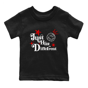 3s Black Cement shirts to match jordans Just Hits Different sneaker match tees Air Jordan 3 Black Cement match shoes to clothes SNRT Sneaker Tees Youth Baby Black 2 tee