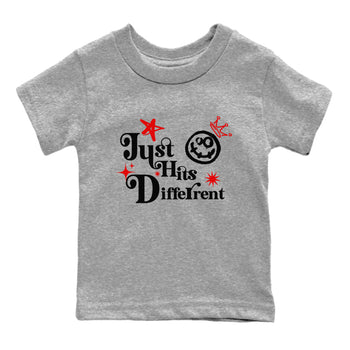 3s Black Cement shirts to match jordans Just Hits Different sneaker match tees Air Jordan 3 Black Cement match shoes to clothes SNRT Sneaker Tees Youth Baby Heather Grey 2 tee