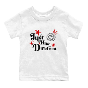 3s Black Cement shirts to match jordans Just Hits Different sneaker match tees Air Jordan 3 Black Cement match shoes to clothes SNRT Sneaker Tees Youth Baby White 2 tee