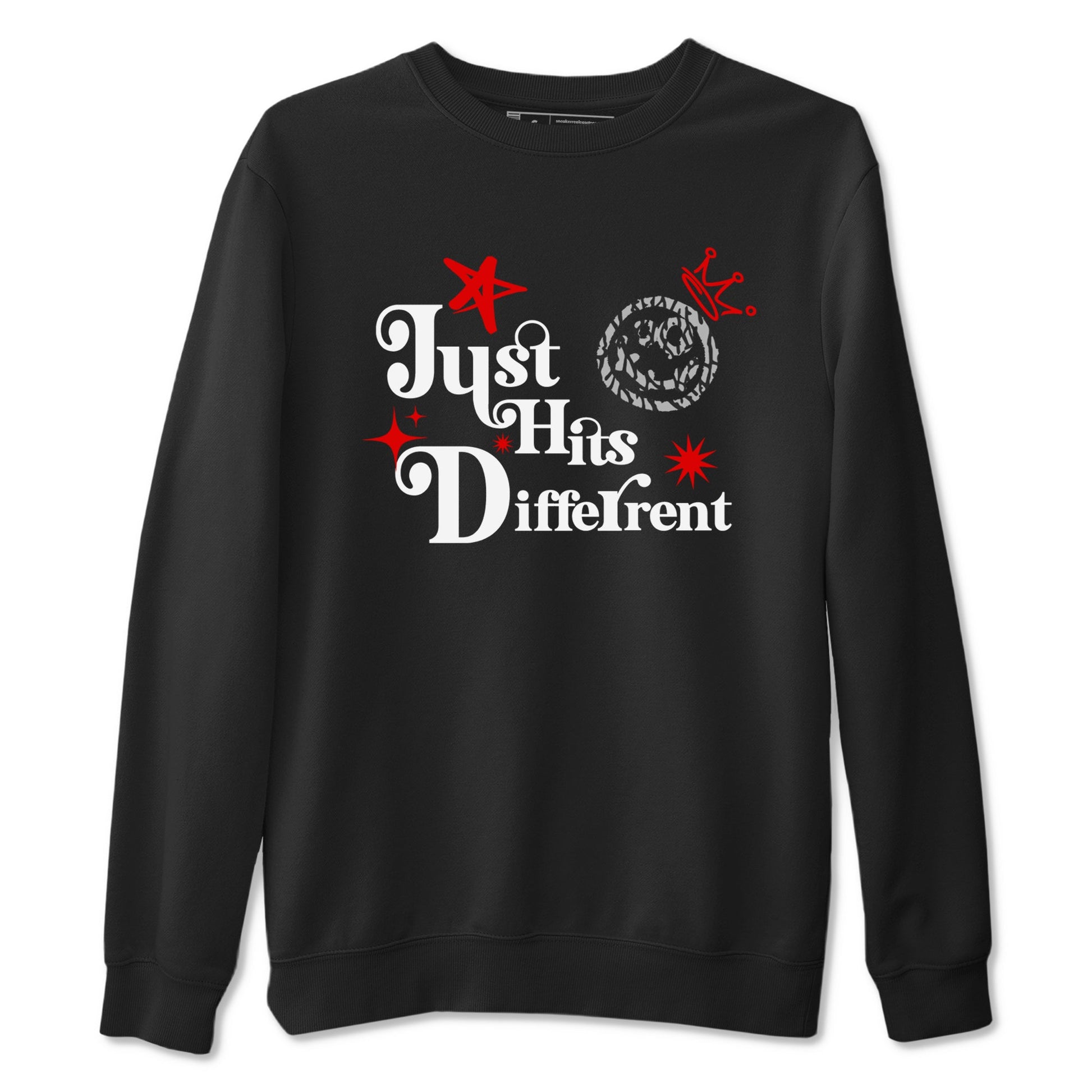 3s Black Cement shirts to match jordans Just Hits Different sneaker match tees Air Jordan 3 Black Cement match shoes to clothes SNRT Sneaker Tees unisex cotton Black 2 shirts