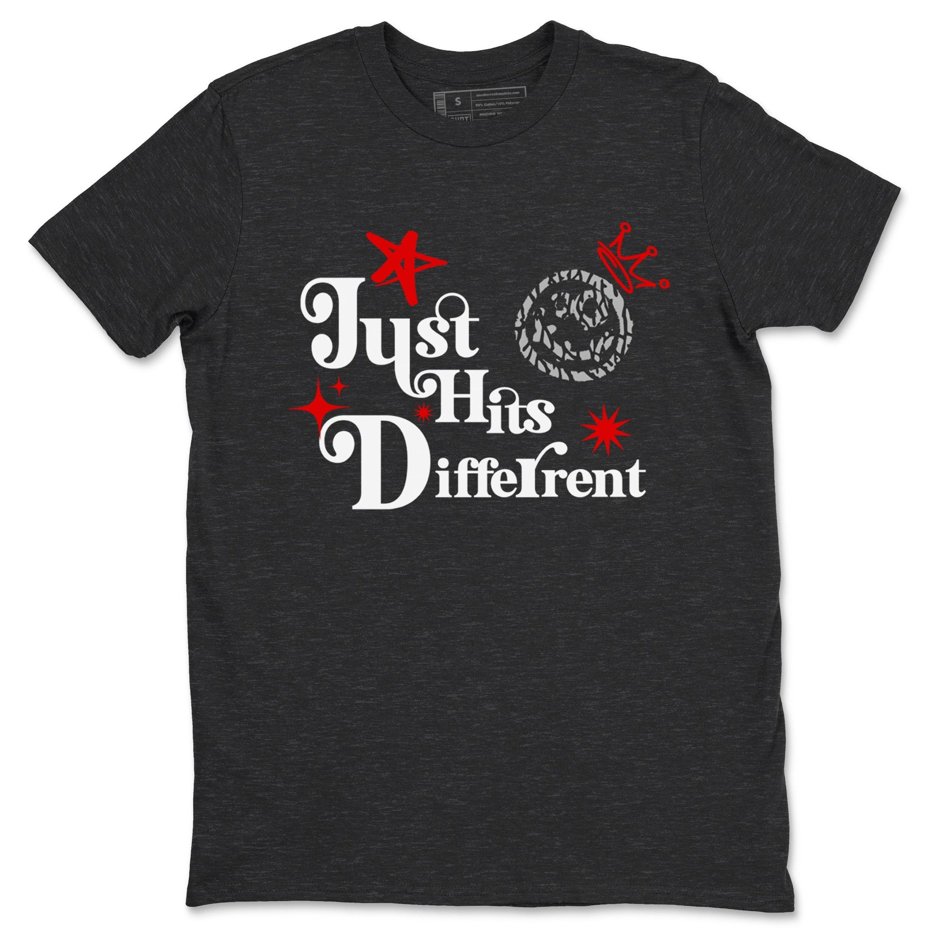 3s Black Cement shirts to match jordans Just Hits Different sneaker match tees Air Jordan 3 Black Cement match shoes to clothes SNRT Sneaker Tees unisex cotton Charcoal Heather 2 shirts