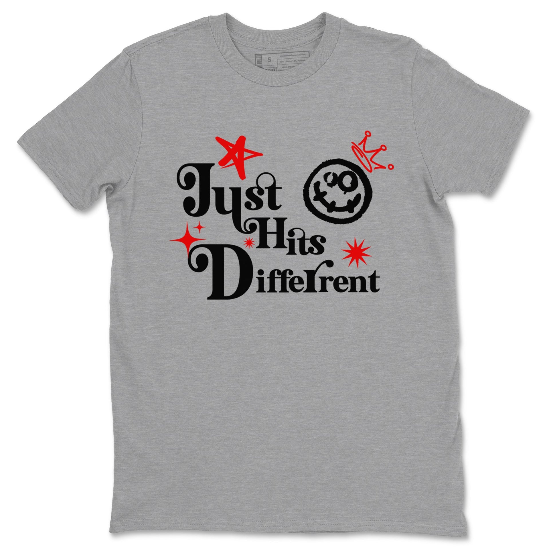 3s Black Cement shirts to match jordans Just Hits Different sneaker match tees Air Jordan 3 Black Cement match shoes to clothes SNRT Sneaker Tees unisex cotton Heather Grey 2 shirts
