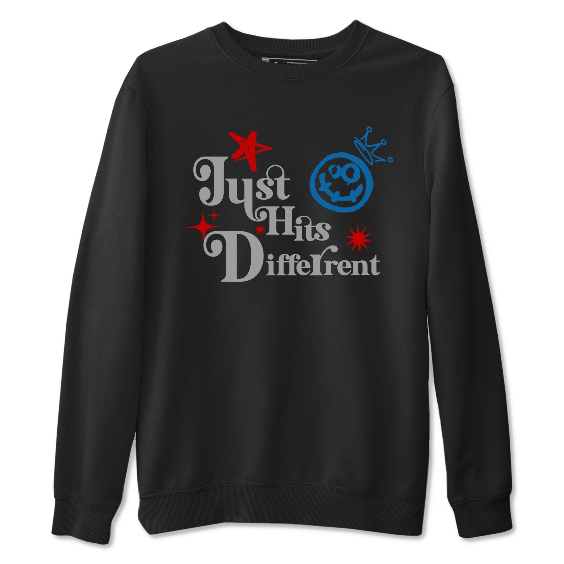 Just Hits Different sneaker match t-shirt styled to complete your fit with the Air Jordan 3 Rare Air sneakers, shown in Black 2.