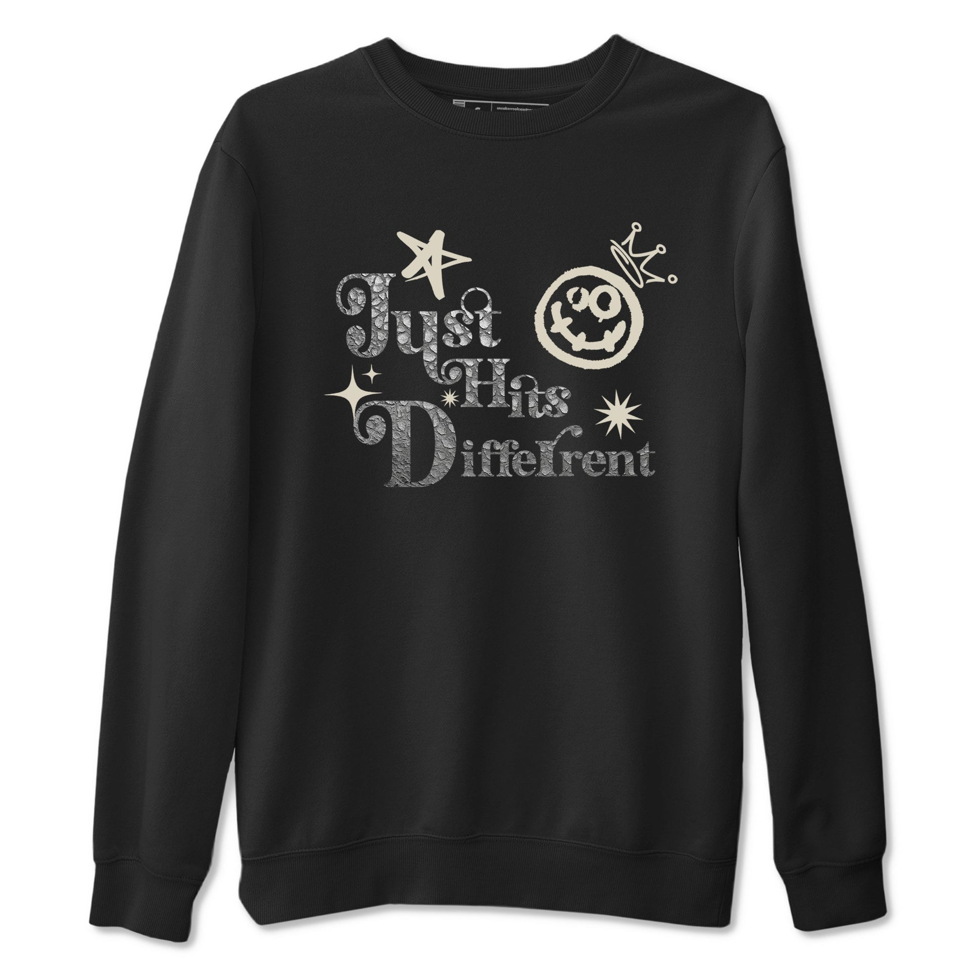 3s Sail and Cement Grey shirts to match jordans Just Hits Different sneaker match tees Air Jordan 3 Retro Sail and Cement Grey match shoes to clothes SNRT Sneaker Tees unisex cotton Black 2 shirts