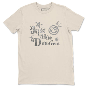 3s Sail and Cement Grey shirts to match jordans Just Hits Different sneaker match tees Air Jordan 3 Retro Sail and Cement Grey match shoes to clothes SNRT Sneaker Tees unisex cotton Natural 2 shirts