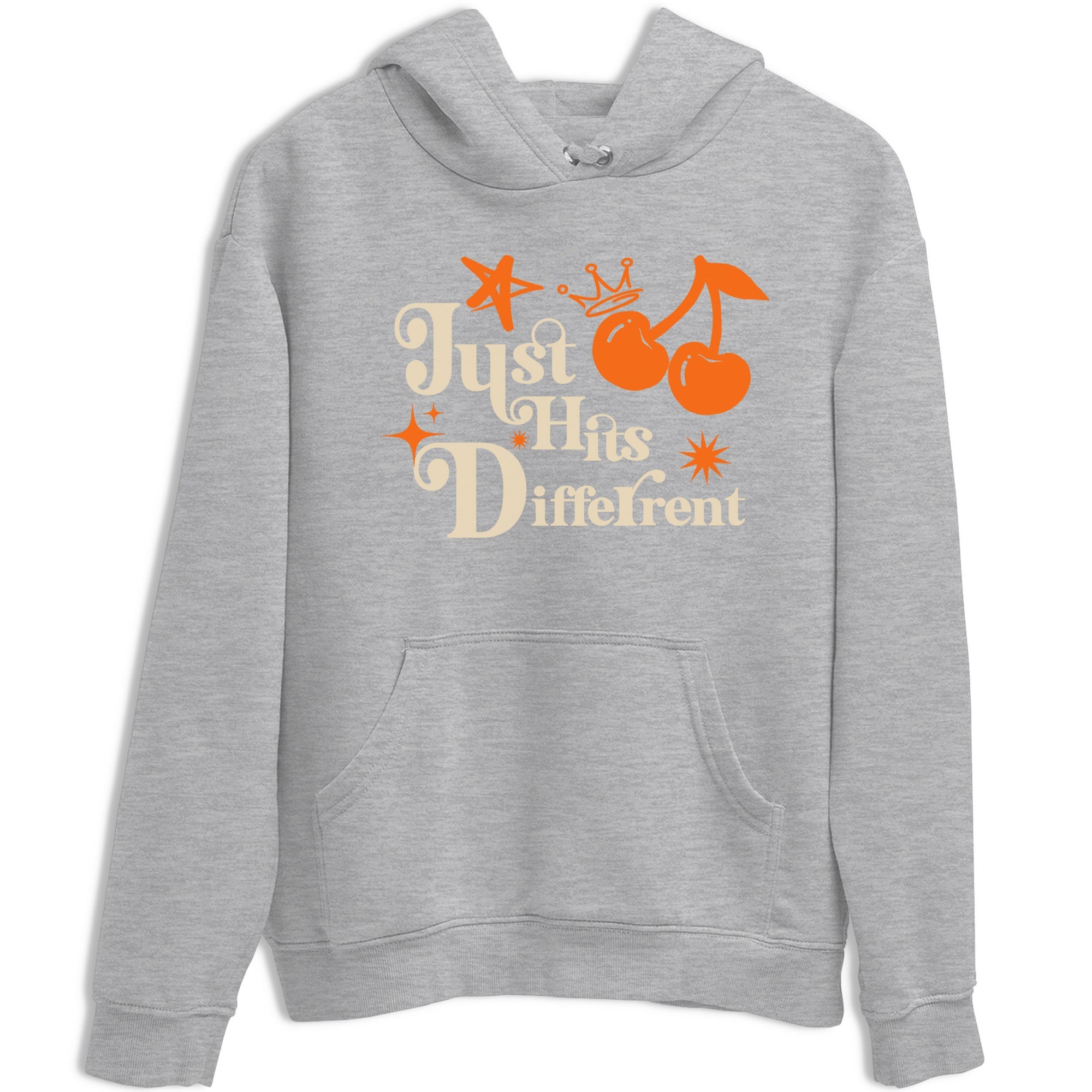 Just Hits Different sneaker match t-shirt styled to complete your fit with the Air Jordan 3 Starfish sneakers, shown in Heather Grey 2.