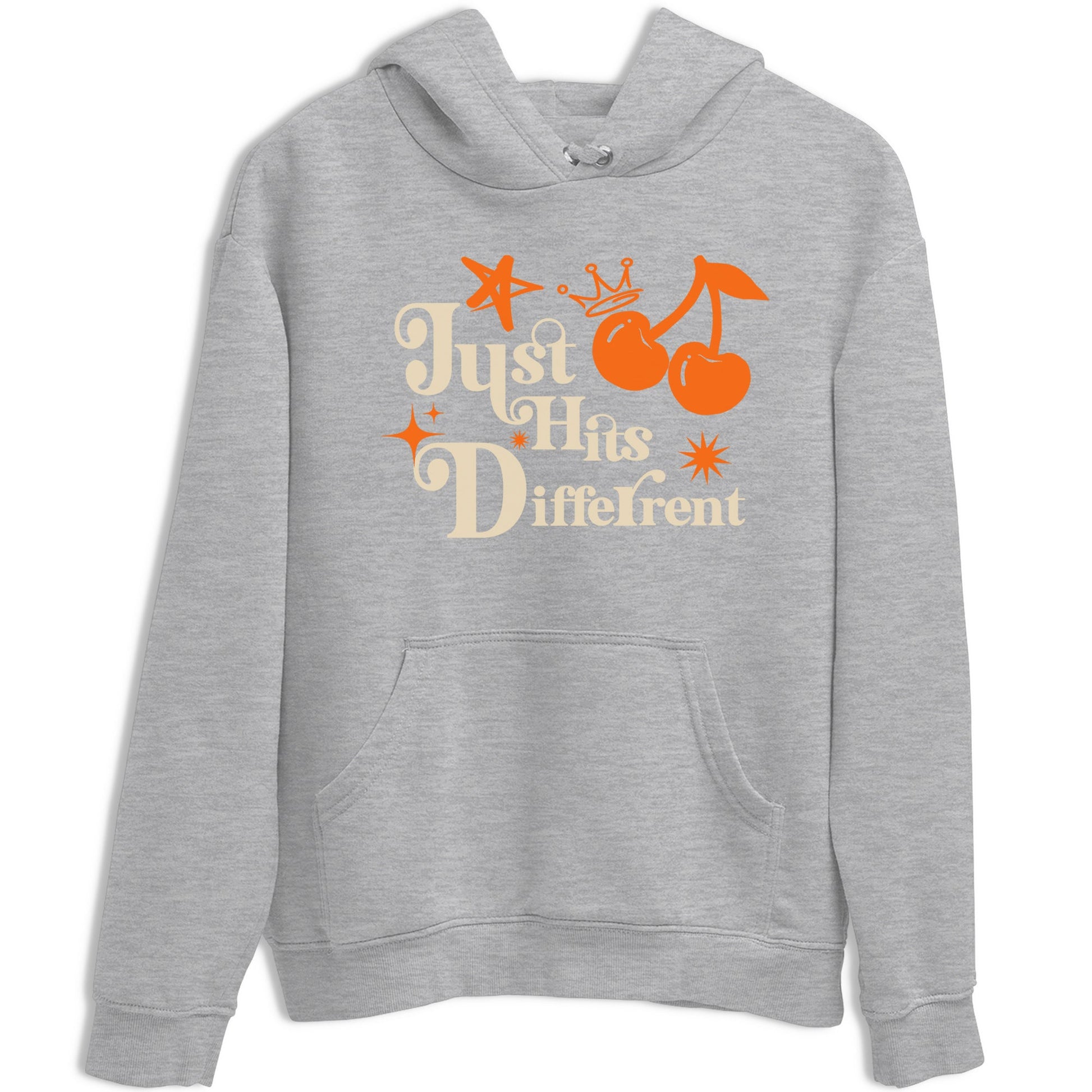 Just Hits Different sneaker match t-shirt styled to complete your fit with the Air Jordan 3 Starfish sneakers, shown in Heather Grey 2.