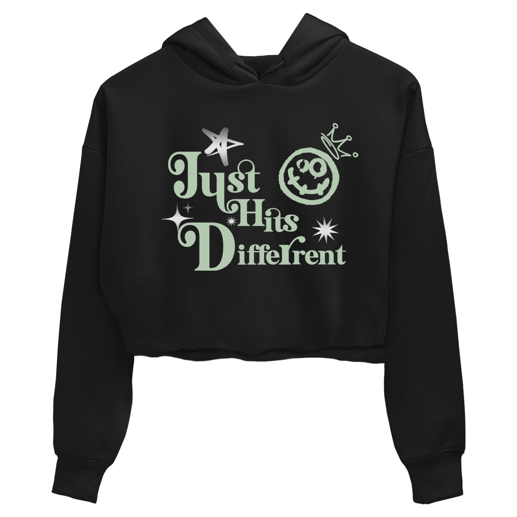 4s Abundance shirts to match jordans Just Hits Different sneaker match tees Air Jordan 4 Seafoam match shoes to clothes SNRT Sneaker Tees unisex cotton Black 2 crop tee