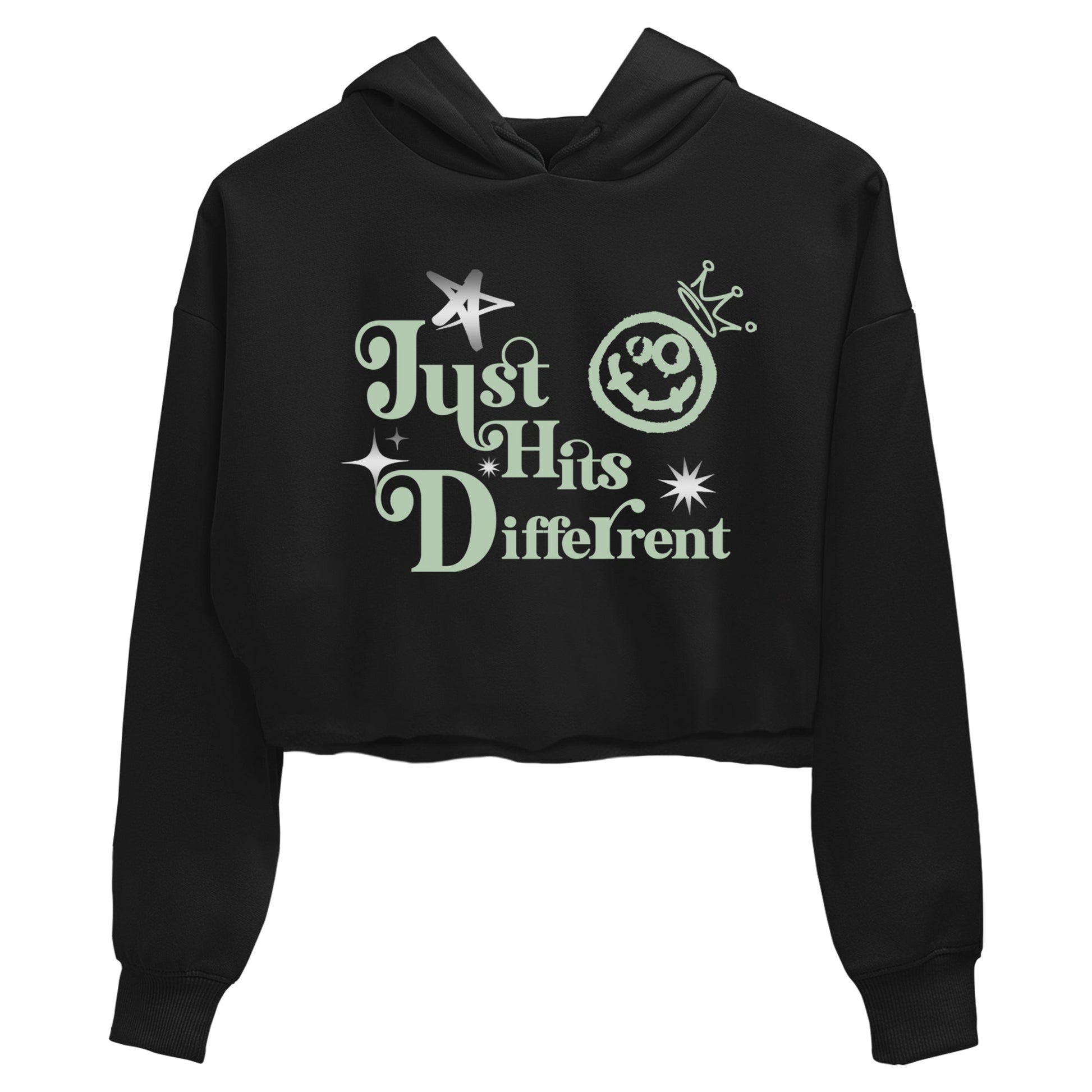 4s Abundance shirts to match jordans Just Hits Different sneaker match tees Air Jordan 4 Seafoam match shoes to clothes SNRT Sneaker Tees unisex cotton Black 2 crop tee