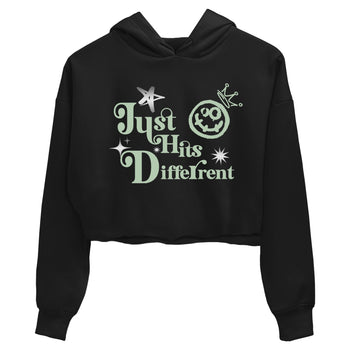 4s Abundance shirts to match jordans Just Hits Different sneaker match tees Air Jordan 4 Seafoam match shoes to clothes SNRT Sneaker Tees unisex cotton Black 2 crop tee