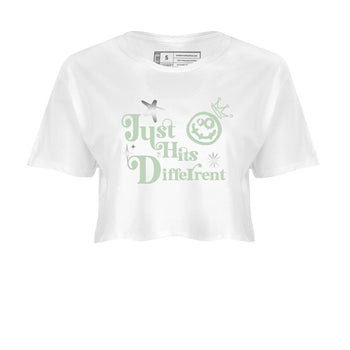 4s Abundance shirts to match jordans Just Hits Different sneaker match tees Air Jordan 4 Seafoam match shoes to clothes SNRT Sneaker Tees unisex cotton White 2 crop tee