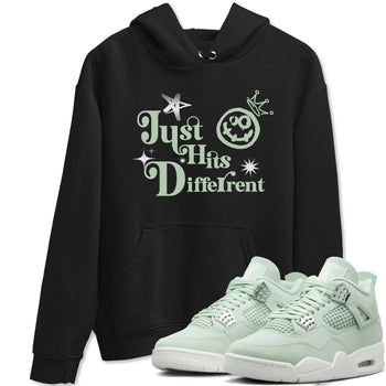 4s Abundance shirts to match jordans Just Hits Different sneaker match tees Air Jordan 4 Seafoam match shoes to clothes SNRT Sneaker Tees unisex cotton Black 1 shirts