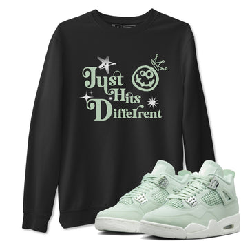 4s Abundance shirts to match jordans Just Hits Different sneaker match tees Air Jordan 4 Seafoam match shoes to clothes SNRT Sneaker Tees unisex cotton Black 1 shirts