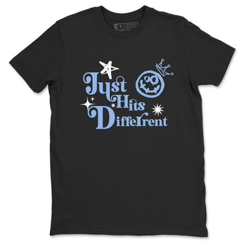Just Hits Different sneaker match t-shirt styled to complete your fit with the Air Jordan 4 Aluminum sneakers, shown in Black 2.