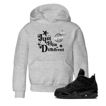 4s Black Cat shirts to match jordans Just Hits Different sneaker match tees Air Jordan 4 Black Cat match shoes to clothes SNRT Sneaker Tees Youth Baby Heather Grey 1 tee