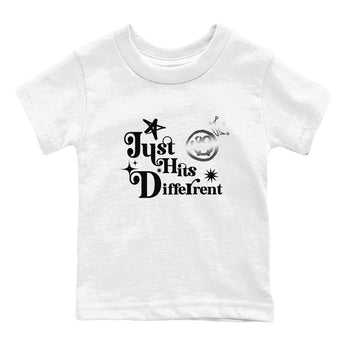 4s Black Cat shirts to match jordans Just Hits Different sneaker match tees Air Jordan 4 Black Cat match shoes to clothes SNRT Sneaker Tees Youth Baby White 2 tee