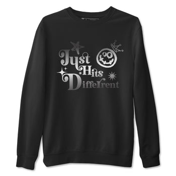 4s Black Cat shirts to match jordans Just Hits Different sneaker match tees Air Jordan 4 Black Cat match shoes to clothes SNRT Sneaker Tees unisex cotton Black 2 shirts