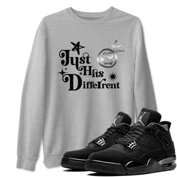 4s Black Cat shirts to match jordans Just Hits Different sneaker match tees Air Jordan 4 Black Cat match shoes to clothes SNRT Sneaker Tees unisex cotton Heather Grey 1 shirts