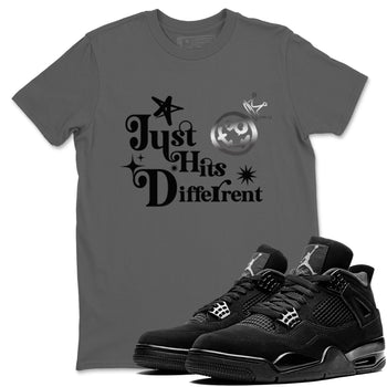 4s Black Cat shirts to match jordans Just Hits Different sneaker match tees Air Jordan 4 Black Cat match shoes to clothes SNRT Sneaker Tees unisex cotton Cool Grey 1 shirts