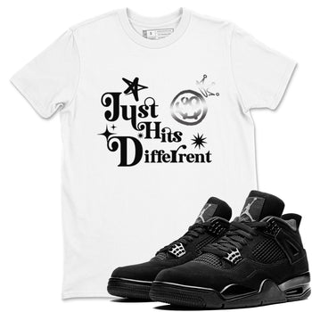 4s Black Cat shirts to match jordans Just Hits Different sneaker match tees Air Jordan 4 Black Cat match shoes to clothes SNRT Sneaker Tees unisex cotton White 1 shirts