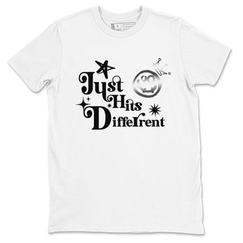 4s Black Cat shirts to match jordans Just Hits Different sneaker match tees Air Jordan 4 Black Cat match shoes to clothes SNRT Sneaker Tees unisex cotton White 2 shirts