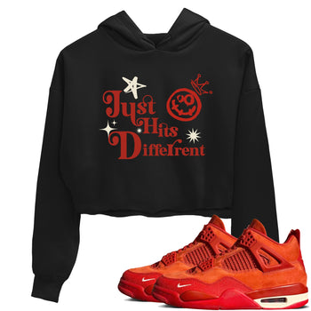 4s Brick By Brick shirts to match jordans Just Hits Different sneaker match tees Air Jordan 4 Nigel match shoes to clothes SNRT Sneaker Tees unisex cotton Black 1 crop tee