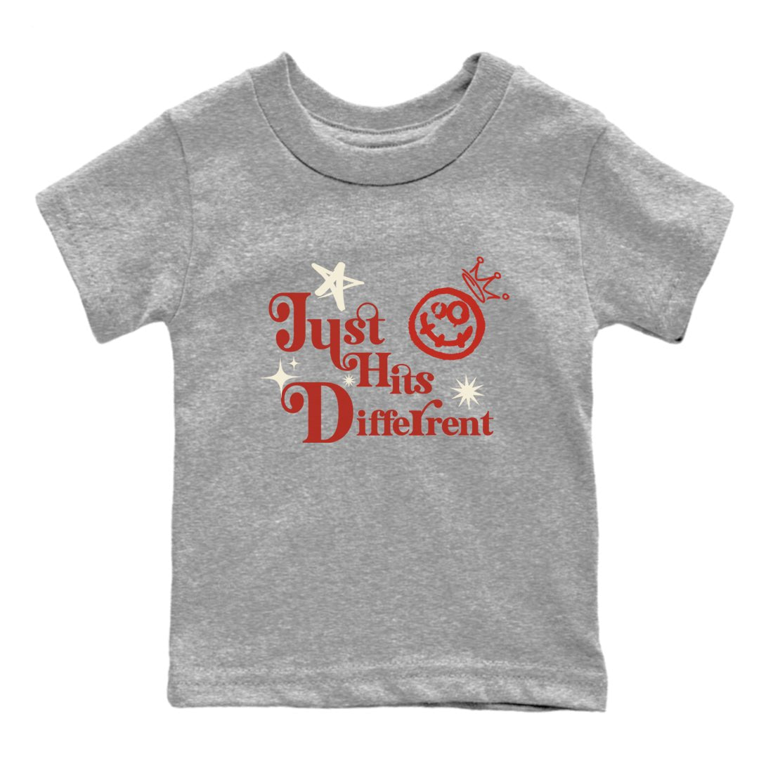 4s Brick By Brick shirts to match jordans Just Hits Different sneaker match tees Air Jordan 4 Nigel match shoes to clothes SNRT Sneaker Tees Youth Baby Heather Grey 2 tee
