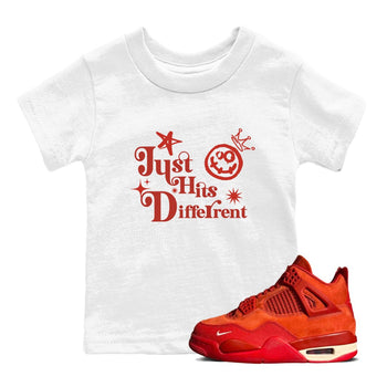 4s Brick By Brick shirts to match jordans Just Hits Different sneaker match tees Air Jordan 4 Nigel match shoes to clothes SNRT Sneaker Tees Youth Baby White 1 tee
