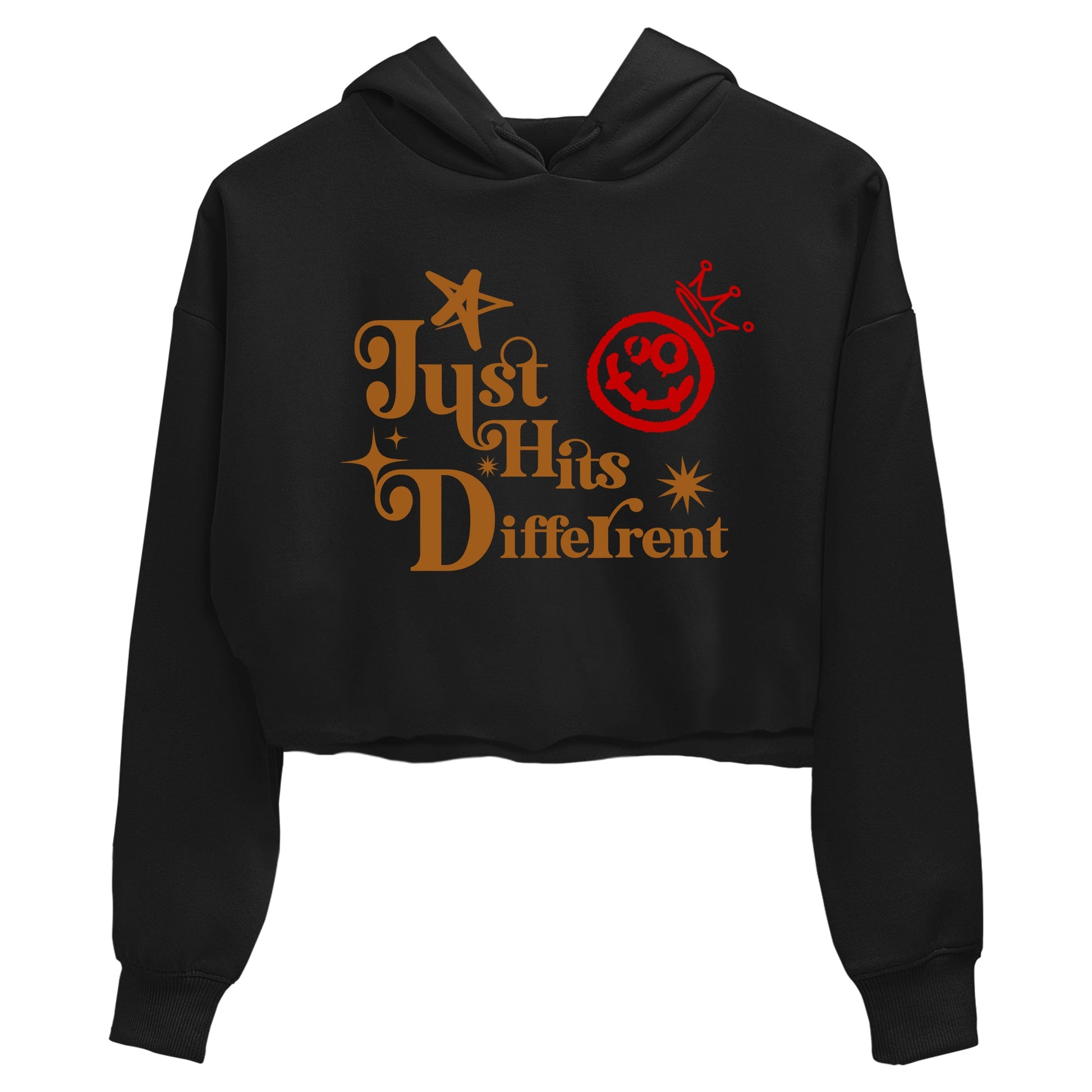 5s Archaeo Brown shirts to match jordans Just Hits Different sneaker match tees Air Jordan 5 Archaeo Brown match shoes to clothes SNRT Sneaker Tees unisex cotton Black 2 crop tee