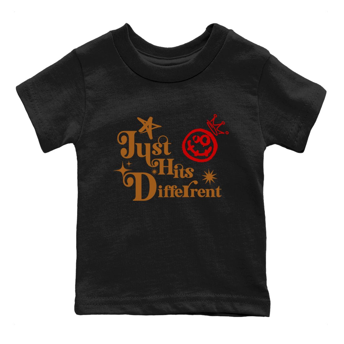 5s Archaeo Brown shirts to match jordans Just Hits Different sneaker match tees Air Jordan 5 Archaeo Brown match shoes to clothes SNRT Sneaker Tees Youth Baby Black 2 tee