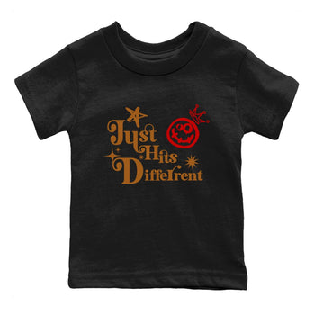 5s Archaeo Brown shirts to match jordans Just Hits Different sneaker match tees Air Jordan 5 Archaeo Brown match shoes to clothes SNRT Sneaker Tees Youth Baby Black 2 tee