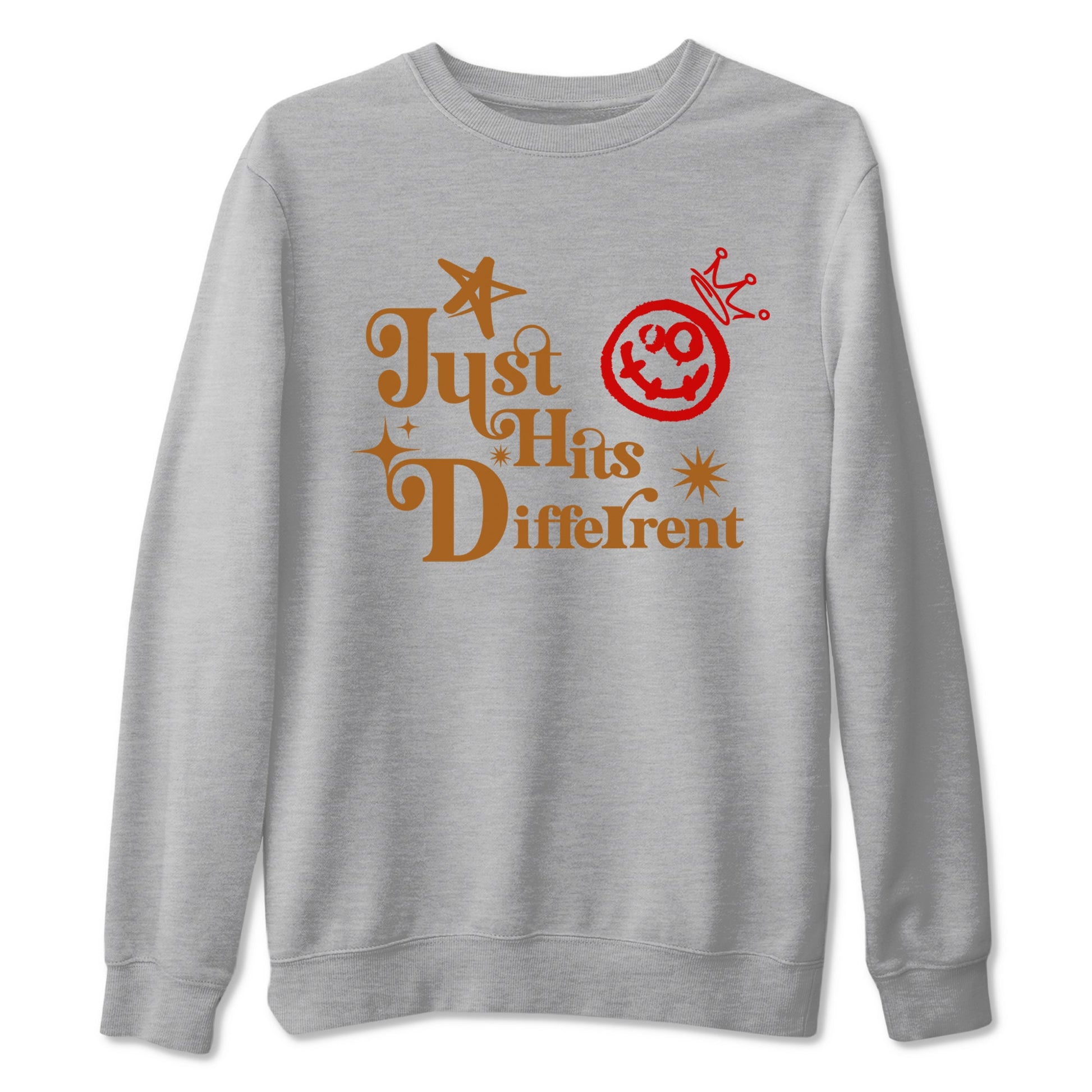 5s Archaeo Brown shirts to match jordans Just Hits Different sneaker match tees Air Jordan 5 Archaeo Brown match shoes to clothes SNRT Sneaker Tees unisex cotton Heather Grey 2 shirts