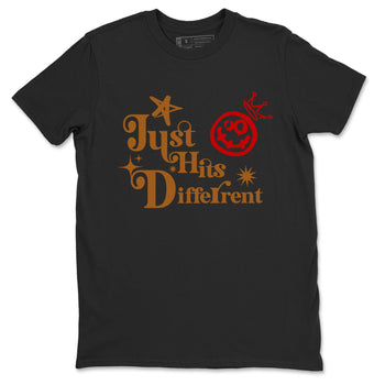 5s Archaeo Brown shirts to match jordans Just Hits Different sneaker match tees Air Jordan 5 Archaeo Brown match shoes to clothes SNRT Sneaker Tees unisex cotton Black 2 shirts
