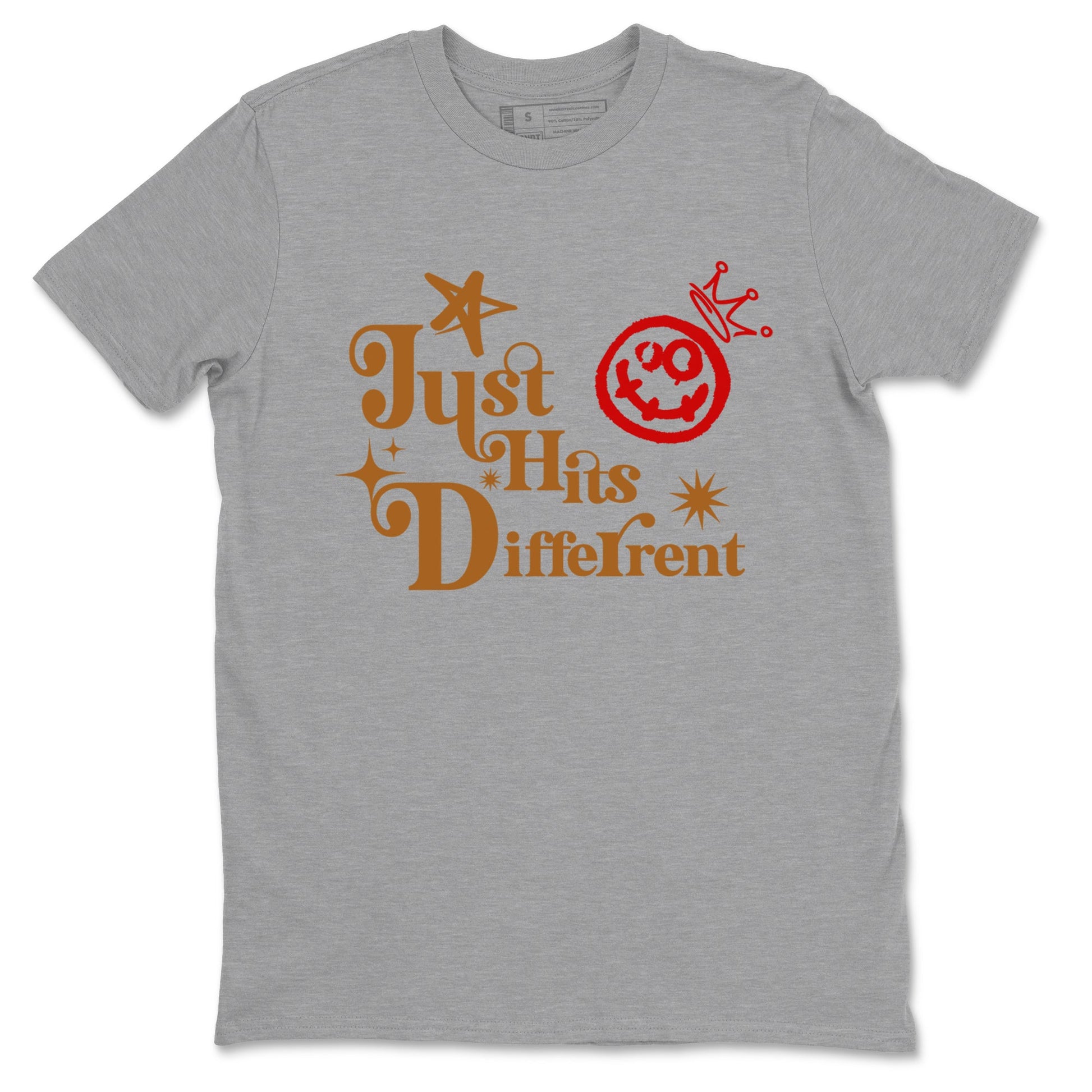 5s Archaeo Brown shirts to match jordans Just Hits Different sneaker match tees Air Jordan 5 Archaeo Brown match shoes to clothes SNRT Sneaker Tees unisex cotton Heather Grey 2 shirts