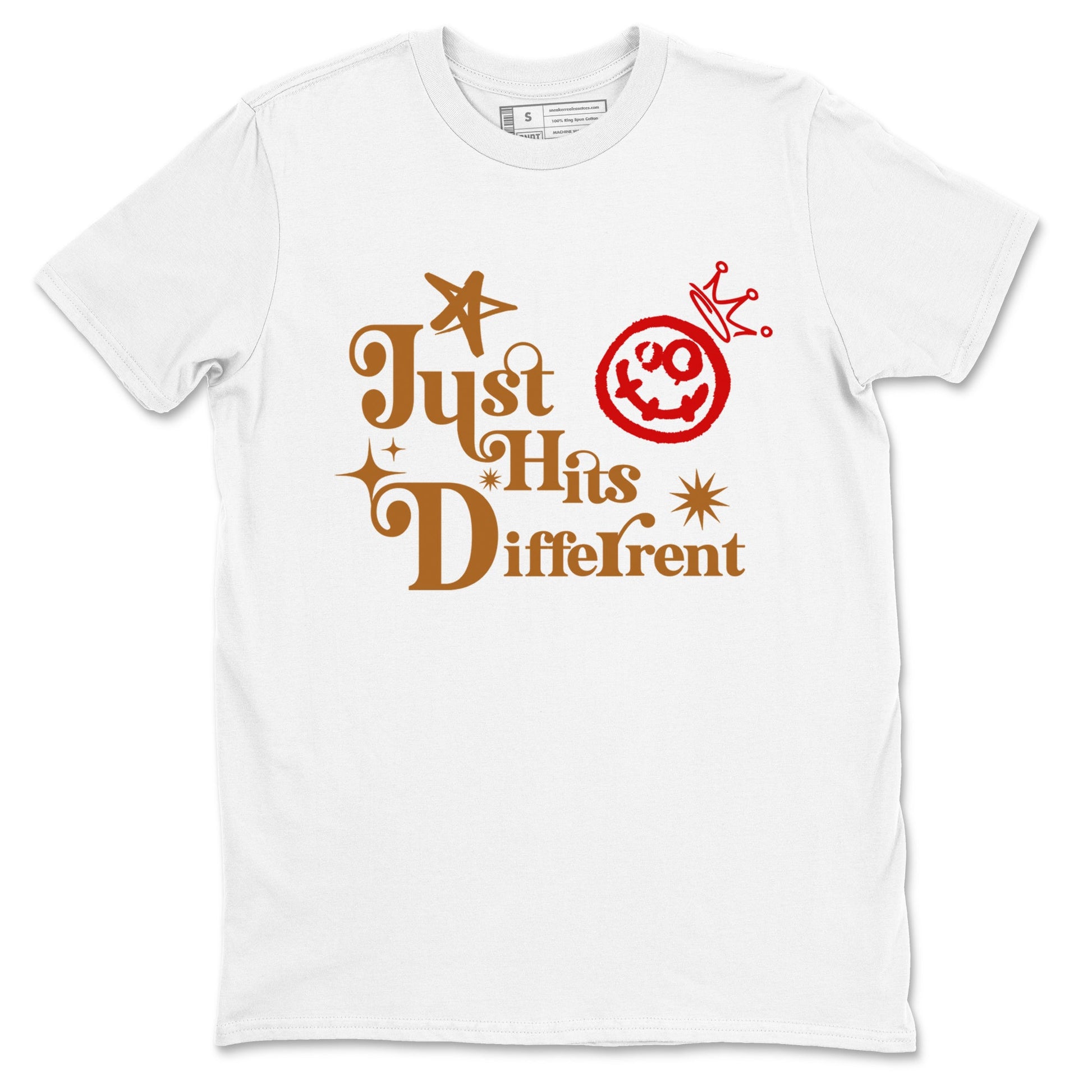 5s Archaeo Brown shirts to match jordans Just Hits Different sneaker match tees Air Jordan 5 Archaeo Brown match shoes to clothes SNRT Sneaker Tees unisex cotton White 2 shirts