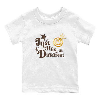 5s Golden Ticket shirts to match jordans  Just Hits Different shirts to match jordans Air Jordan 5 Golden Ticket match shoes to clothes SNRT Sneaker Tees Youth Baby White 2 tee