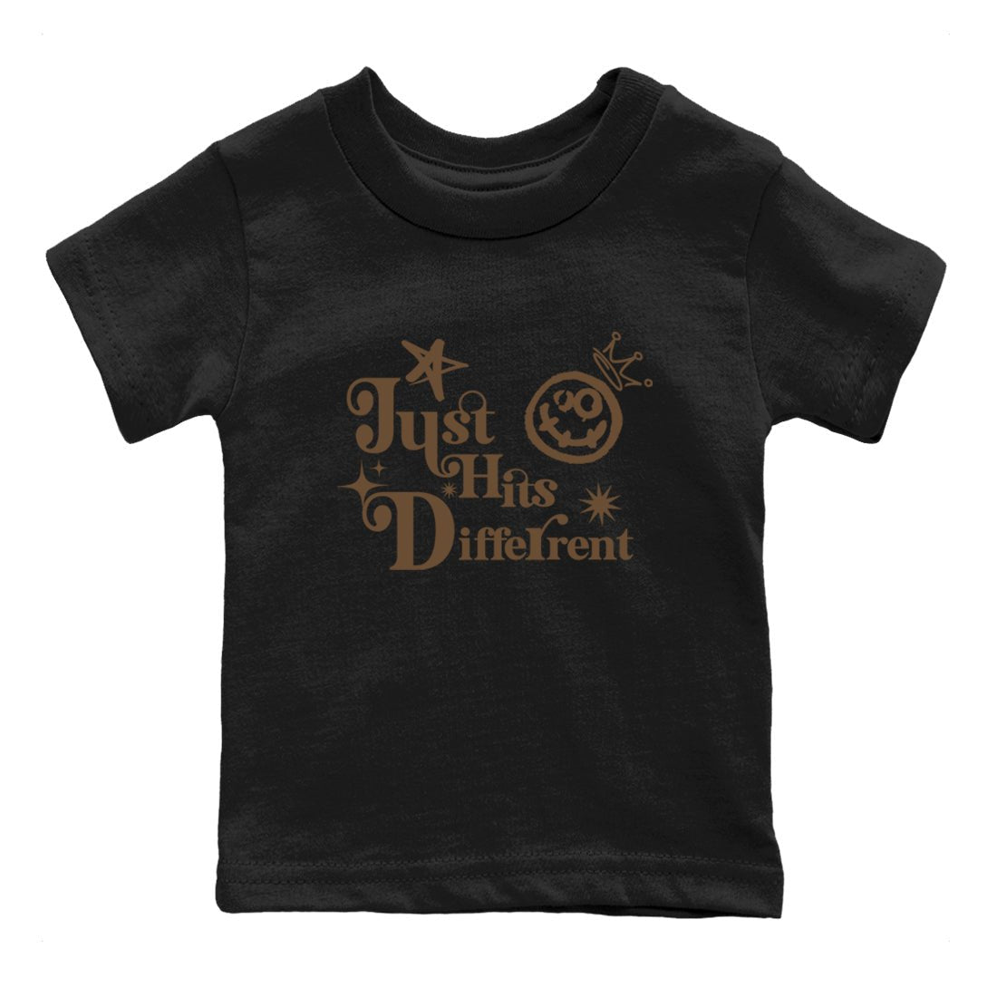 Jordan Jumpman Jack Travis Scott Dark Mocha shirts to match jordans Just Hits Different sneaker match tees Jordan Jumpman Jack Travis Scott Dark Mocha match shoes to clothes SNRT Sneaker Tees Youth Baby Black 2 tee