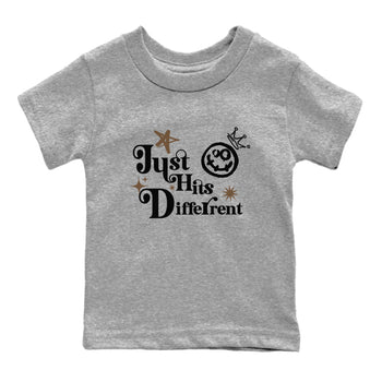 Jordan Jumpman Jack Travis Scott Dark Mocha shirts to match jordans Just Hits Different sneaker match tees Jordan Jumpman Jack Travis Scott Dark Mocha match shoes to clothes SNRT Sneaker Tees Youth Baby Heather Grey 2 tee